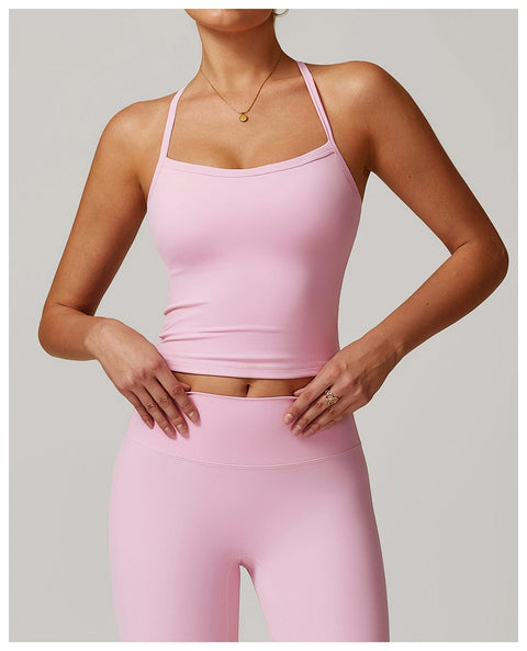Curvypower | Australia Tank Top Pink / S Women's Spaghetti Strap Cami Sleeveless Shaping Tank Top