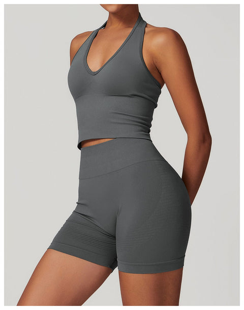 Curvypower | Australia Tank Top Seamless Halter Neck Sport Shaping Tank Top