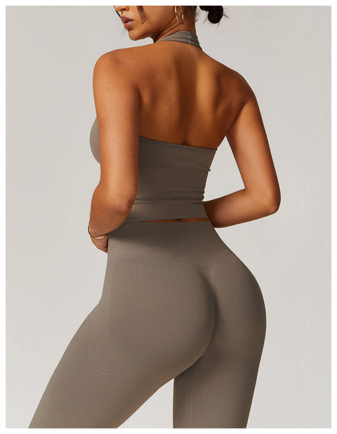 Curvypower | Australia Tank Top Seamless Halter Neck Sport Shaping Tank Top