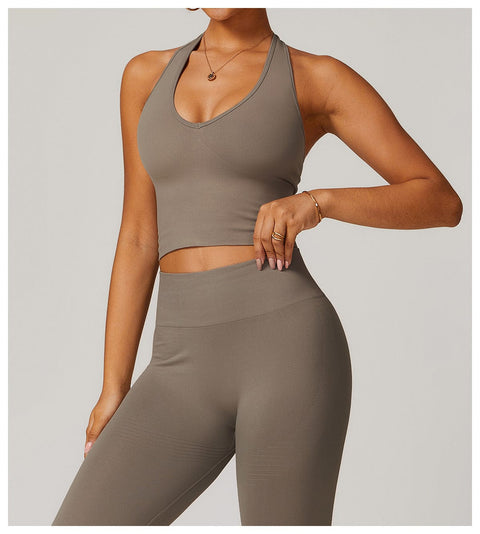 Curvypower | Australia Tank Top Seamless Halter Neck Sport Shaping Tank Top