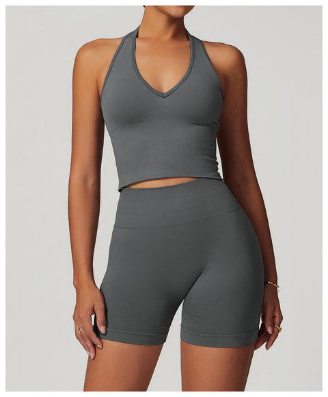 Curvypower | Australia Tank Top Seamless Halter Neck Sport Shaping Tank Top