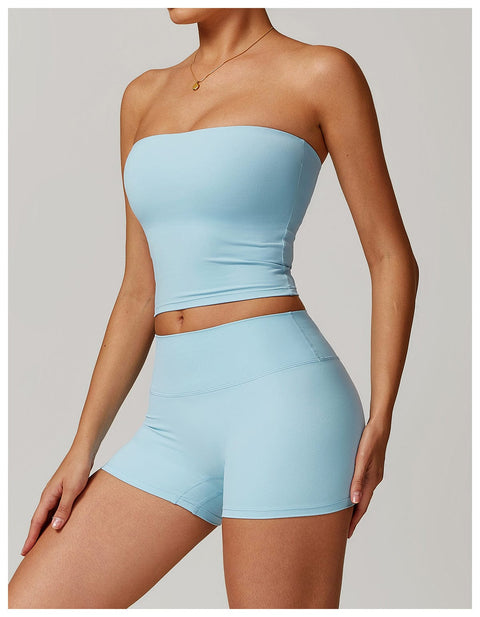 Curvypower | Australia Tank Top Sky Blue / S Seamless Strapless Quick-Dry Shaping Tube Tank Top for Women