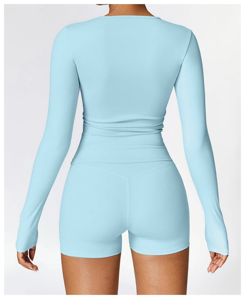 Curvypower | Australia Tank Top Women's Long-Sleeve Round Neck Yoga and Fitness Shaping Top