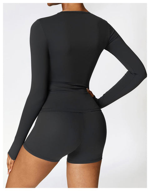 Curvypower | Australia Tank Top Women's Long-Sleeve Round Neck Yoga and Fitness Shaping Top