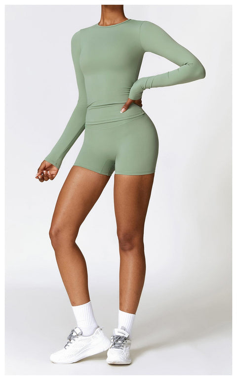 Curvypower | Australia Tank Top Women's Long-Sleeve Round Neck Yoga and Fitness Shaping Top