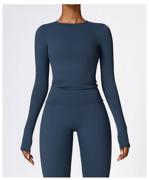 Curvypower | Australia Tank Top Women's Long-Sleeve Round Neck Yoga and Fitness Shaping Top