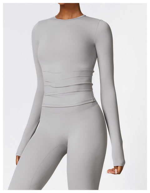 Curvypower | Australia Tank Top Women's Long-Sleeve Round Neck Yoga and Fitness Shaping Top