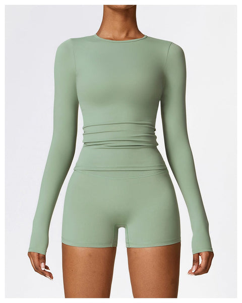 Curvypower | Australia Tank Top Women's Long-Sleeve Round Neck Yoga and Fitness Shaping Top