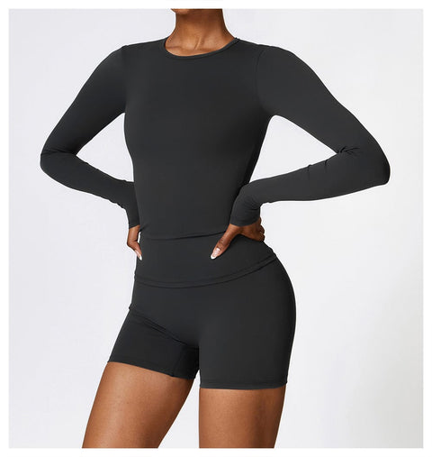 Curvypower | Australia Tank Top Women's Long-Sleeve Round Neck Yoga and Fitness Shaping Top
