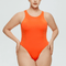 Curvypower | Australia thong bodysuit Orange / S Women's Round Neck Tank Sleeveless thong Shapewear Bodysuit