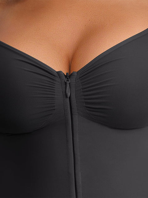 Curvypower | Australia Women's Apparel > Shapewear > Bodysuits Invisible Zip Seamless Shapewear Bodysuit with Tummy Control