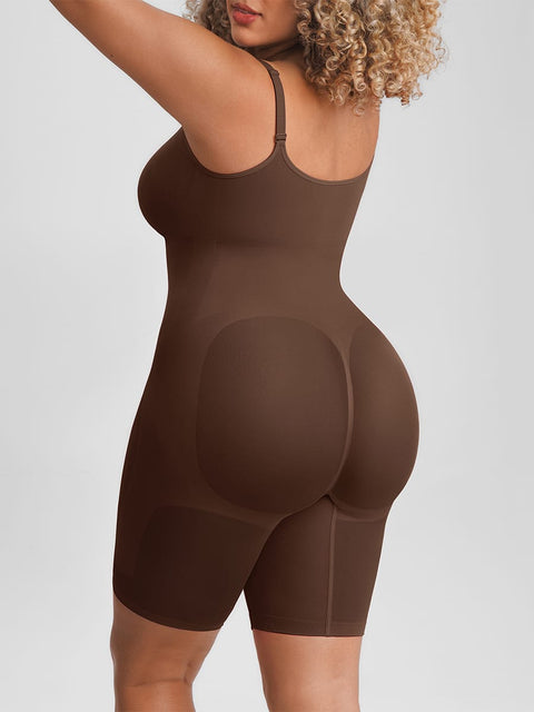 Curvypower | Australia Women's Apparel > Shapewear > Bodysuits Invisible Zip Seamless Shapewear Bodysuit with Tummy Control