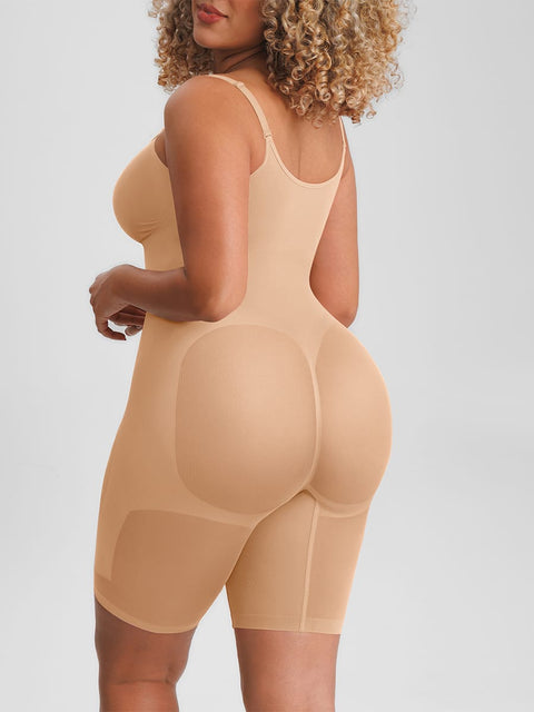 Curvypower | Australia Women's Apparel > Shapewear > Bodysuits Invisible Zip Seamless Shapewear Bodysuit with Tummy Control