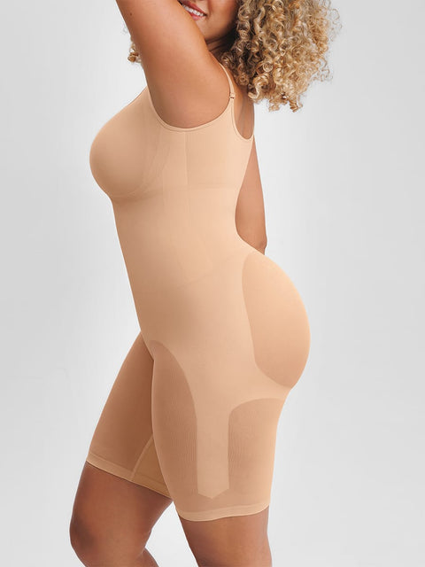 Curvypower | Australia Women's Apparel > Shapewear > Bodysuits Invisible Zip Seamless Shapewear Bodysuit with Tummy Control
