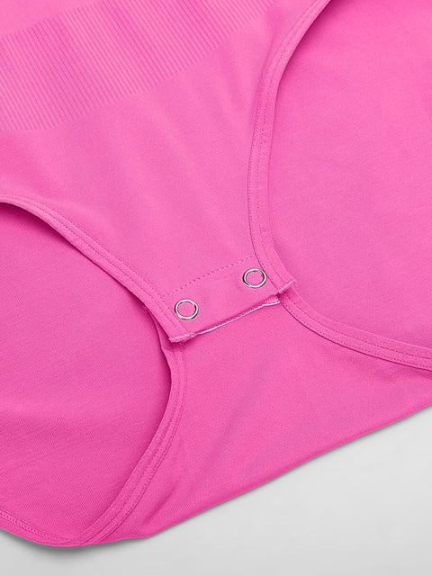 Curvypower | Australia Women's Apparel > Shapewear > Bodysuits Seamless Shapewear Bodysuit with Tummy Control & Crew Neck