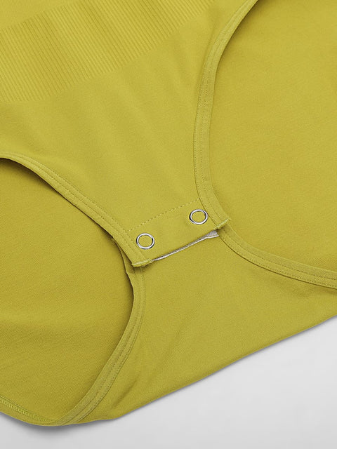 Curvypower | Australia Women's Apparel > Shapewear > Bodysuits Seamless Shapewear Bodysuit with Tummy Control & Crew Neck