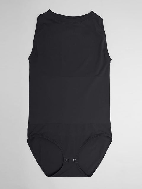 Curvypower | Australia Women's Apparel > Shapewear > Bodysuits Seamless Shapewear Bodysuit with Tummy Control & Crew Neck