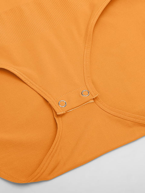 Curvypower | Australia Women's Apparel > Shapewear > Bodysuits Seamless Shapewear Bodysuit with Tummy Control & Crew Neck