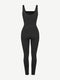 CurvyPower Jumpsuit Women's Square Neck Plus Size Sleeveless Shaper Jumpsuit