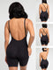 CurvyPower shapewear bodysuit Plunge Low-Back Mid-Thigh Shapewear Bodysuit With Built-in Removable Hip Pads