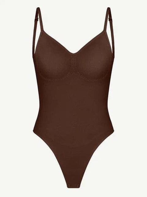 CurvyPower thong bodysuit Seamless Thong Backless ShapeWear Bodysuit With Adjustable Straps