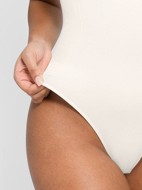 CurvyPower | UK thong bodysuit Short Sleeve Plus Size Belly Control Thong Shapewear Bodysuit