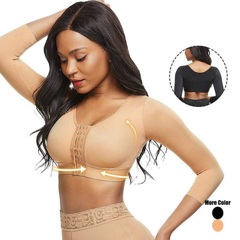 curvypower-au arm shaper Arm Compression Shaper Sports Bra Shapewear with Front Hooks