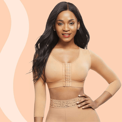 curvypower-au arm shaper S / Nude Arm Compression Shaper Sports Bra Shapewear with Front Hooks