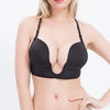 curvypower-au Bras Black / Size A Low Back Invisible Deep Plunge Bra