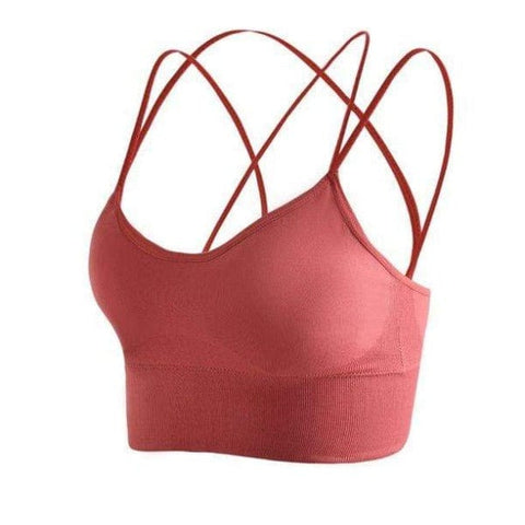 curvypower-au Bras Seamless High Impact Cross Back Sport Bra