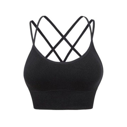 curvypower-au Bras Seamless High Impact Cross Back Sport Bra