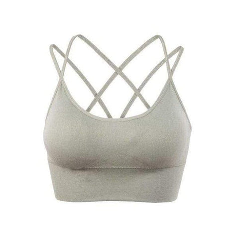 curvypower-au Bras Seamless High Impact Cross Back Sport Bra