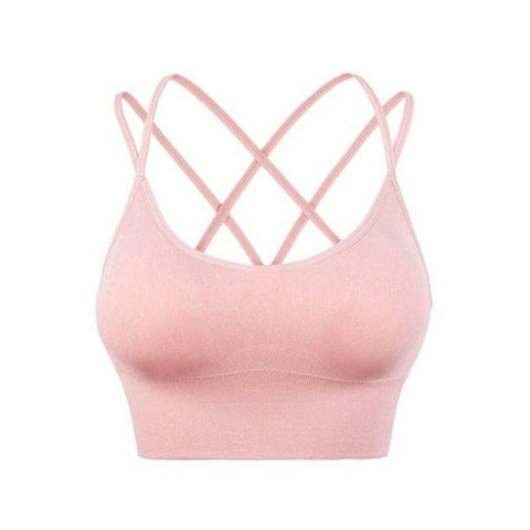 curvypower-au Bras Seamless High Impact Cross Back Sport Bra