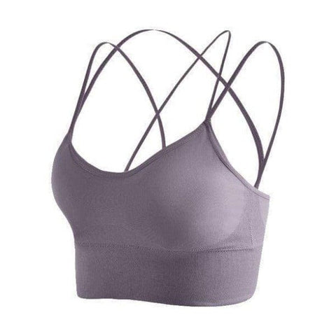 curvypower-au Bras Seamless High Impact Cross Back Sport Bra