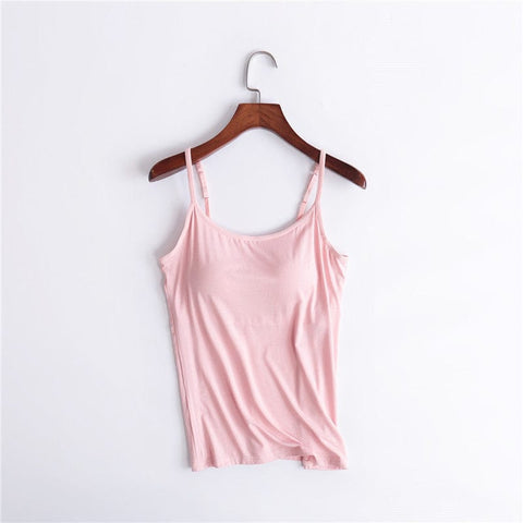 curvypower-au Cami Pink / S Camisole Shapewear Tank Top With Built-In-Bra