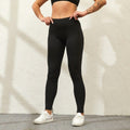 curvypower-au Legging Butt Lifting High waist Fitness Gym Leggings With Mesh And PU Leather Patchwork