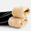 curvypower-au Legging Seamless High Waist PU Faux Leather Fleeced Wet Look Trouser Leggings