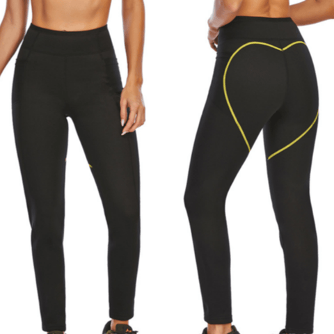 curvypower-au Legging Sports Black High Waisted Gym Corset Sweat Legging For Women