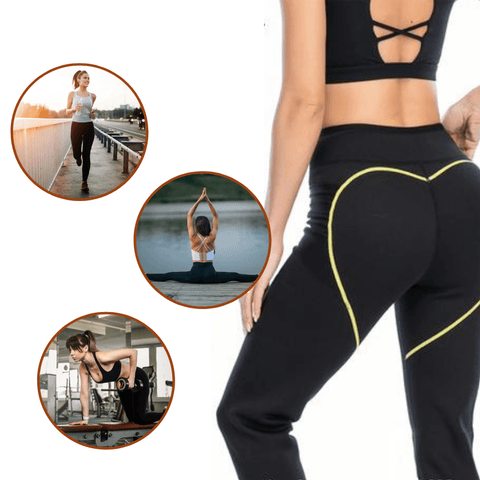 curvypower-au Legging Sports Black High Waisted Gym Corset Sweat Legging For Women