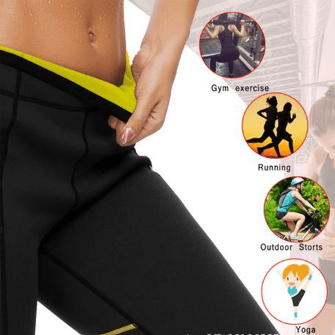 curvypower-au Legging Sports Black High Waisted Gym Corset Sweat Legging For Women