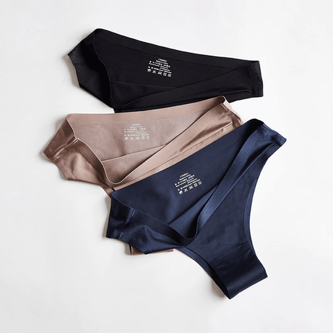 curvypower-au Panty Seamless Silky Underwear Thong Panty