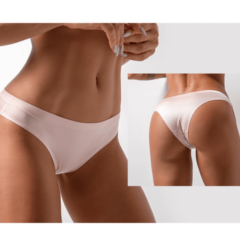 curvypower-au Panty Seamless Silky Underwear Thong Panty