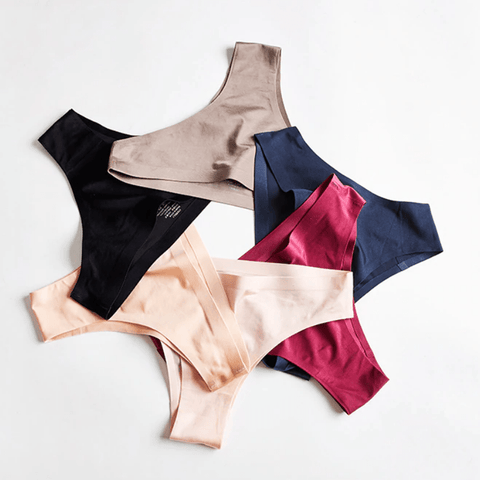 curvypower-au Panty Seamless Silky Underwear Thong Panty