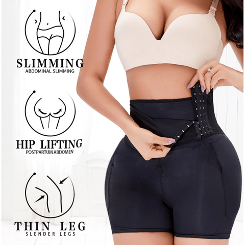 curvypower-au shaper short Side Hooks Waist Trainer Hips & Butt Enhancing Shaper short