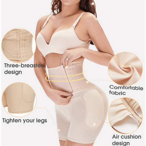 curvypower-au shaper short Side Hooks Waist Trainer Hips & Butt Enhancing Shaper short