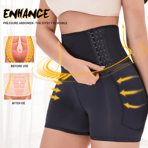 curvypower-au shaper short Side Hooks Waist Trainer Hips & Butt Enhancing Shaper short