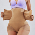 curvypower-au Shapewear Beige / XS Women Postpartum High Waist Lace Thighs Shaper Tummy Control Panty