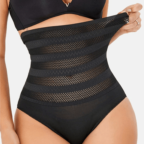 curvypower-au Shapewear Black / S High Waist Mesh Tummy Control Shapewear Brief