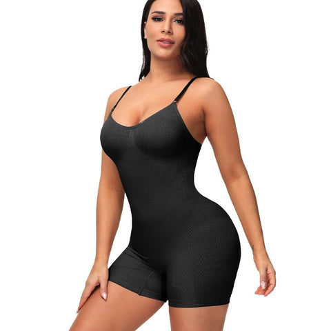 curvypower-au Shapewear Black / S Seamless Women Full Body Shapewear Bodysuit Short