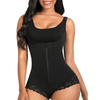 curvypower-au Shapewear Black / S Women Open Bust Bodysuit Shaper Zipper Thong